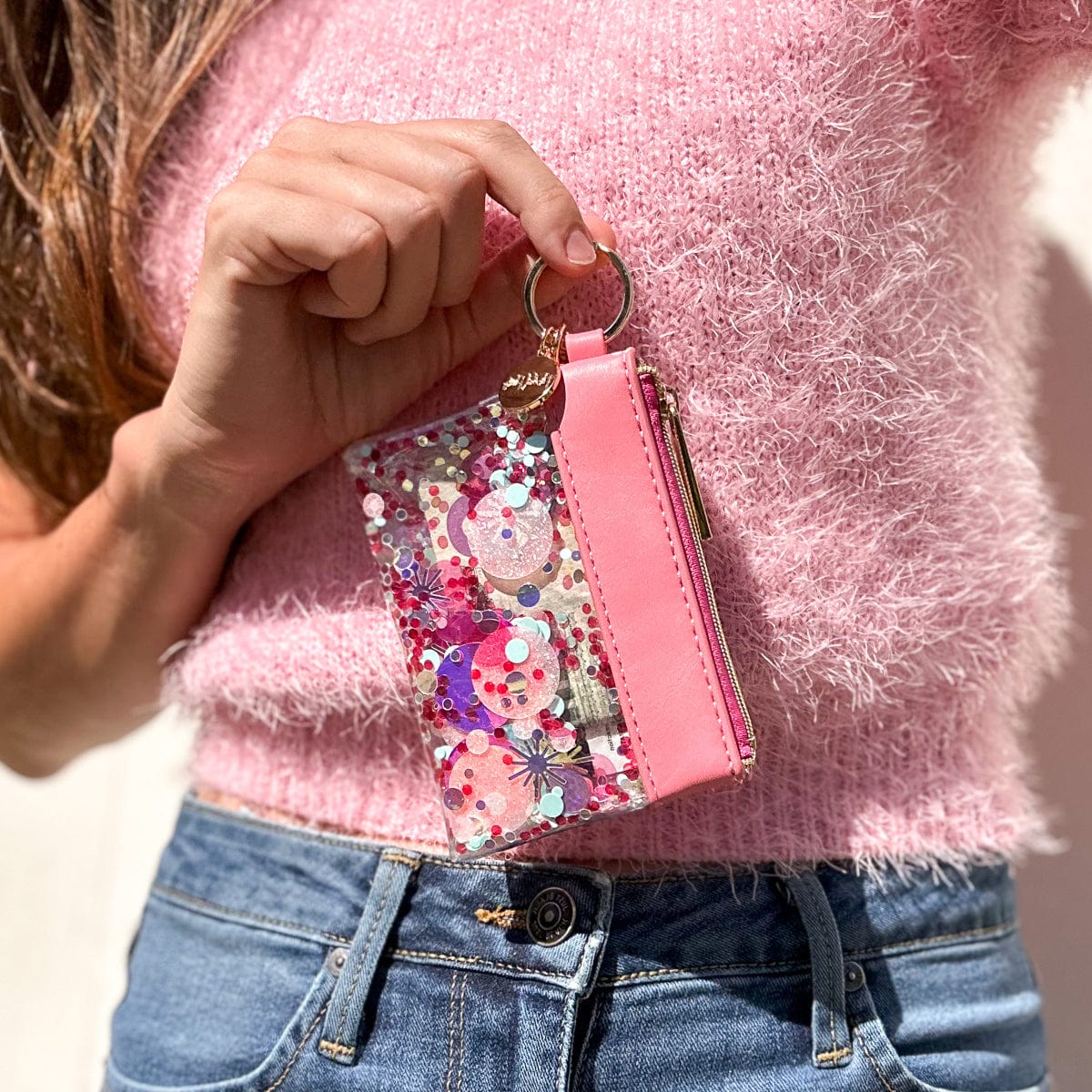 Essentials Confetti Mini Keychain Wallet