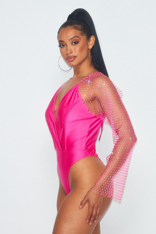 Boujee Cowgirl Bodysuit- Pink