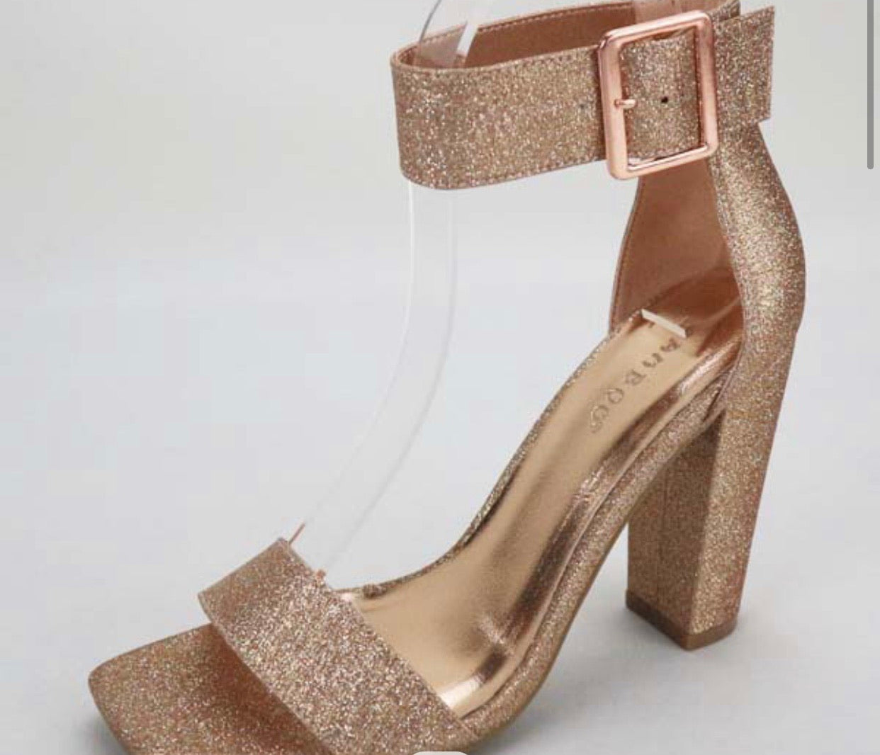 Rose Gold Glitter Heels