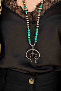 Navajo Pearl Charm Necklace