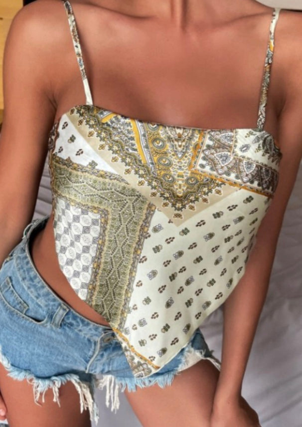 Sally Satin Bandana Top